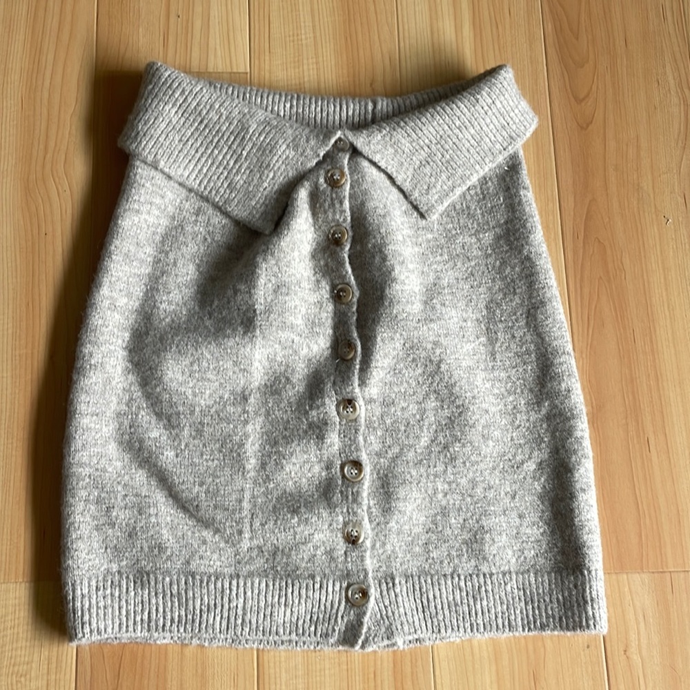 knit cashmere skirt
